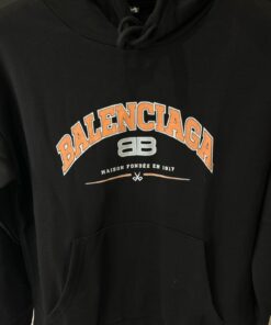 Alternative view of BB Maison Wide Fit Black Hoodie in Fleece