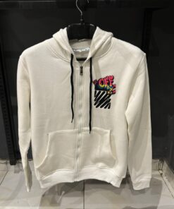 OFFW Mix White Over Sized Hoodie