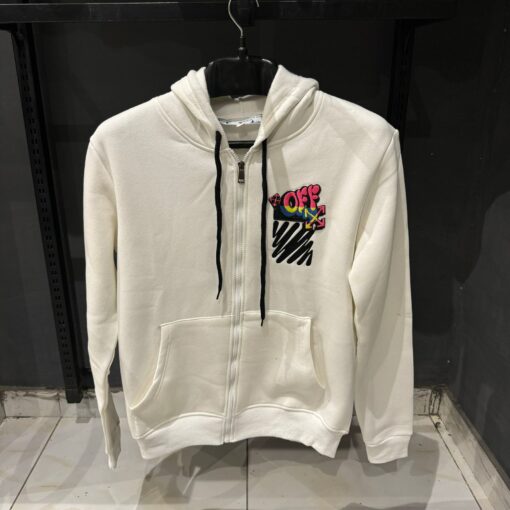 OFFW Mix White Over Sized Hoodie