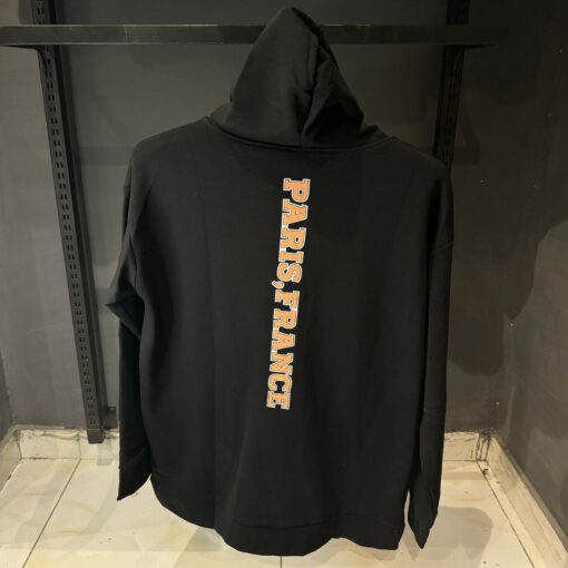 BB Maison Wide Fit Black Hoodie in Fleece - Image 3