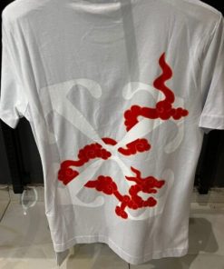 OFFW Black Bubble Font Over Sized White T-Shirt