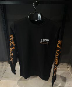 AR Bones print Cotton Terry T shirt In Black