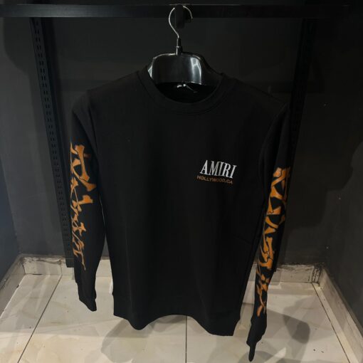 AR Bones print Cotton Terry T shirt In Black