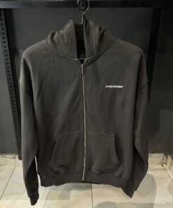 PEGADOR COLNE LOGO OVERSIZED GRAY HOODIE WHITE PRINT (ORIGINAL)