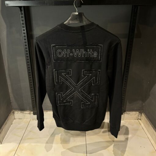 OFFW Black Arrows Embroidered Sweatshirt - Image 2