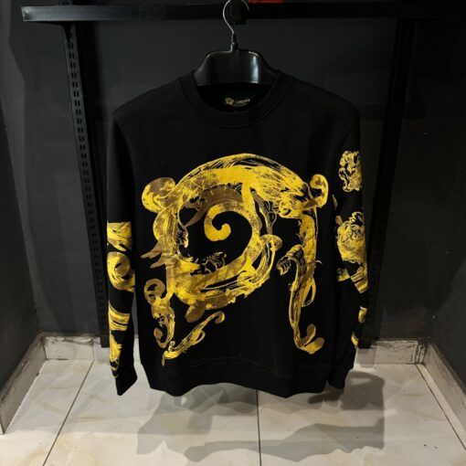 VR JEANS COUTURE COTTON SWEATSHIRT WITH LOGO PRINT