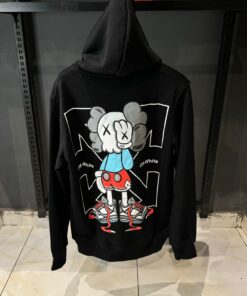 Alternative view of OFFW Kaws x Uniqlo UT Graphic Black Hoodie