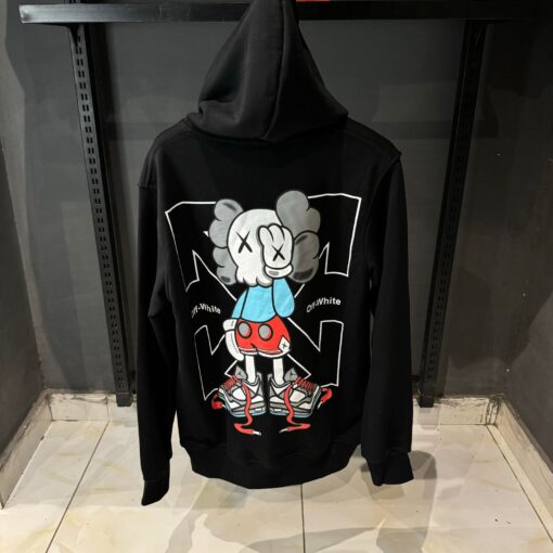 OFFW Kaws x Uniqlo UT Graphic Black Hoodie - Image 2
