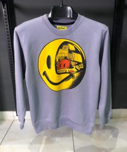 MARKETE YELLOW SMILEY PRINT CLASSIC CREWNECK SWEATSHIRT (ORIGINAL)