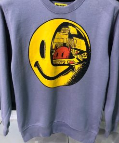 Alternative view of MARKETE YELLOW SMILEY PRINT CLASSIC CREWNECK SWEATSHIRT (ORIGINAL)