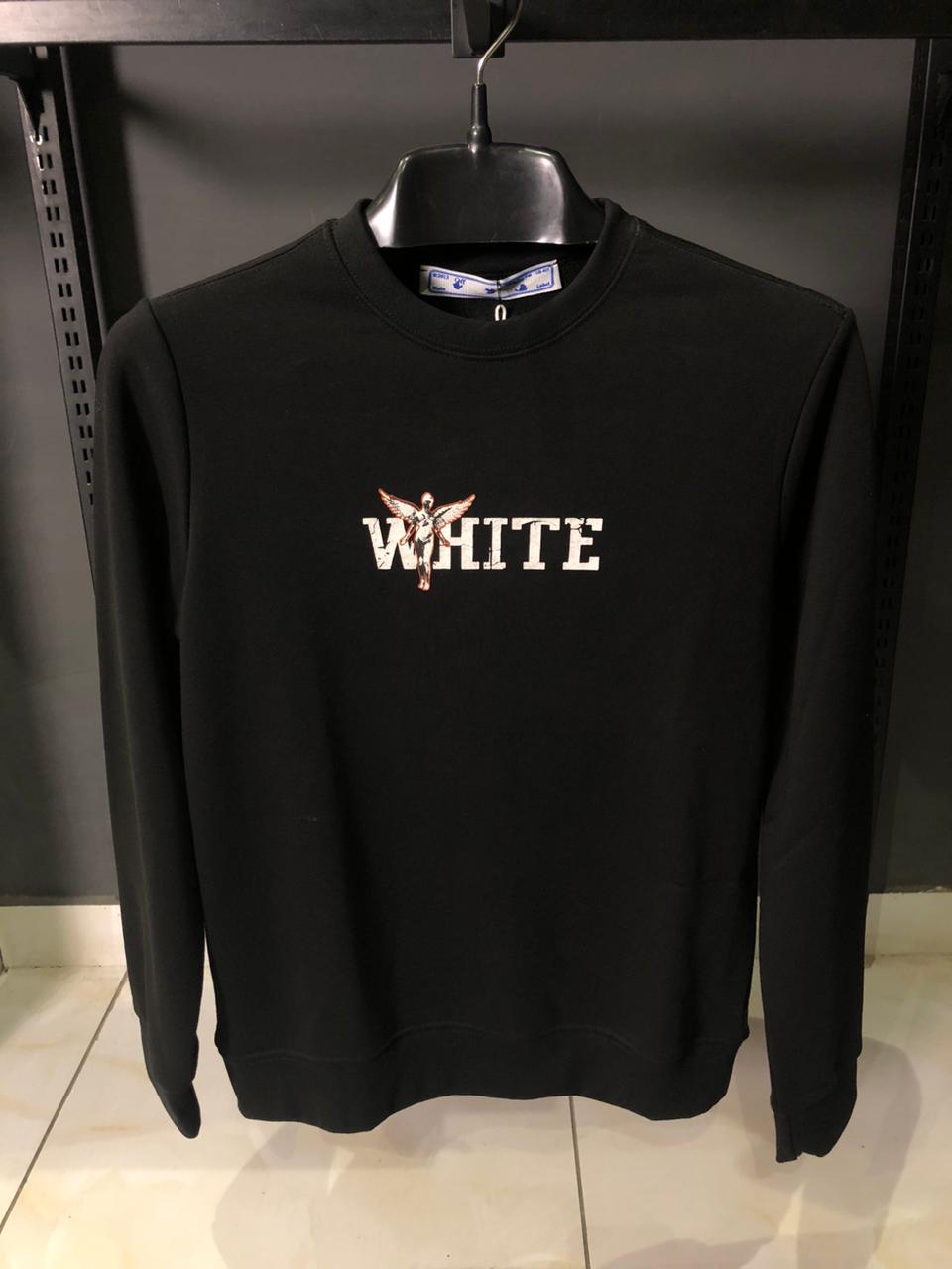 OFFW Black Sweatshirt Angel Design