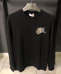 OFFW Black Sweatshirt with Multicolored Gloves