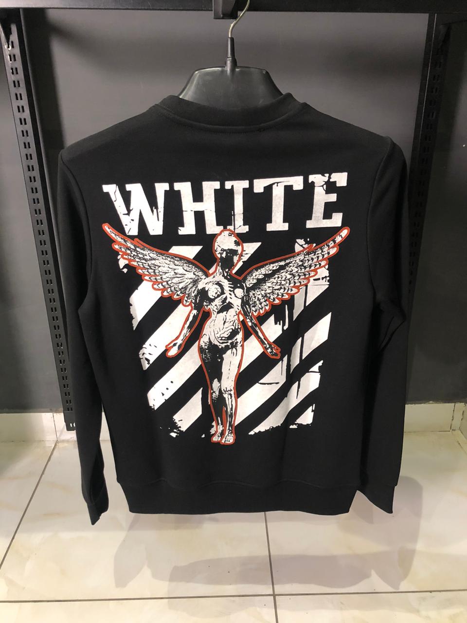 OFFW Black Sweatshirt Angel Design - Image 3