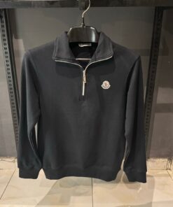 MN Mens Gray Badge Logo Quarter Zip Sweat
