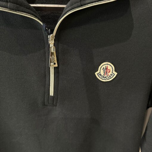 MN Mens Gray Badge Logo Quarter Zip Sweat - Image 2