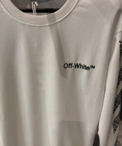 Alternative view of OFFW top white sweatshirt