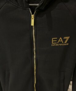 Alternative view of AX Mens Hoodie With Arm Logo In Black Gold