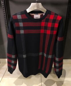 BR Vintage Check cardigan Blue Sweater