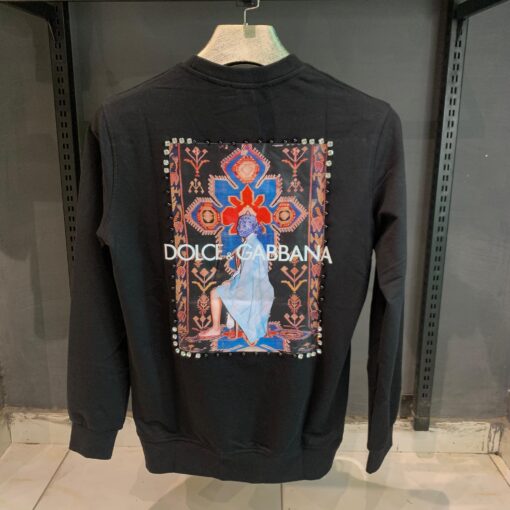DG Black Sweatshirt with Crown Patch & Colored Print - Image 2