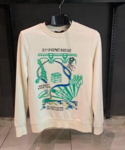 Louis V Intarsia Graphic Sweatshirt offwhite