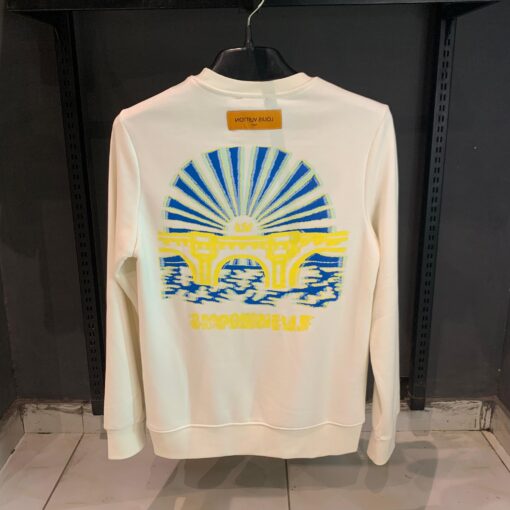 Louis V Intarsia Graphic Sweatshirt offwhite - Image 2