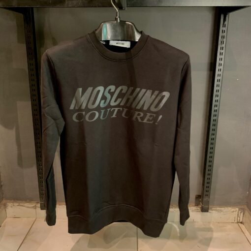 Mos Black Sweatshirt with Printed Logo