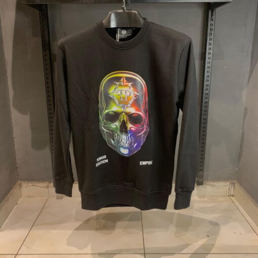 Philipp P Chrome Skull Print Sweatshirt