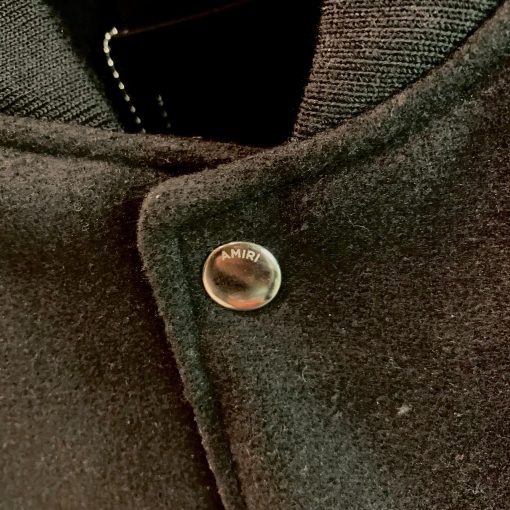 AR Leather Logo Varsity Jacket - Image 4