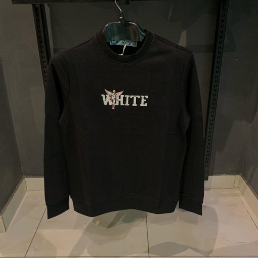 OFFW Black Sweatshirt Angel Design