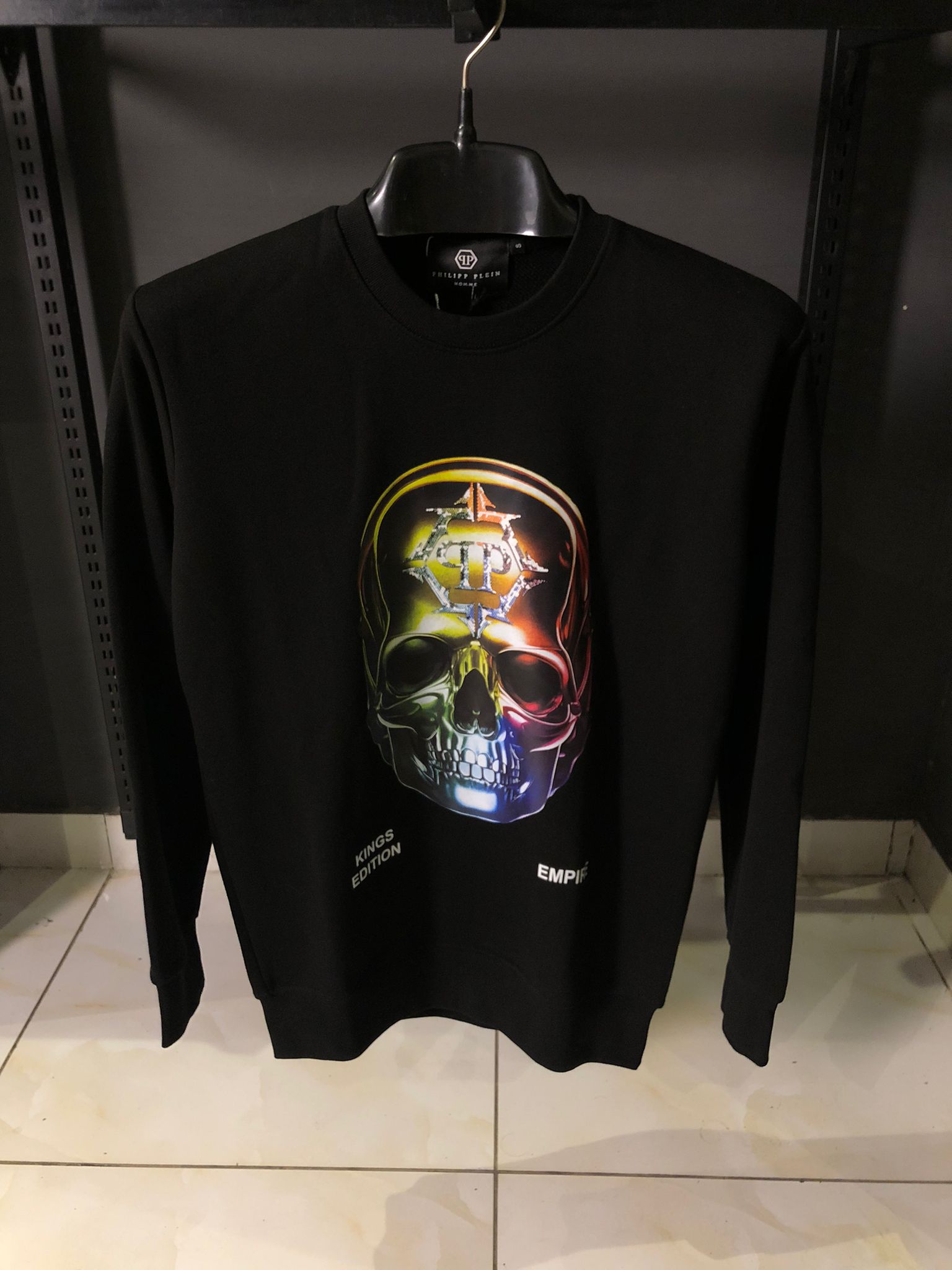 Philipp P Chrome Skull Print Sweatshirt
