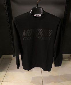 Mos Black Sweatshirt with Printed Logo