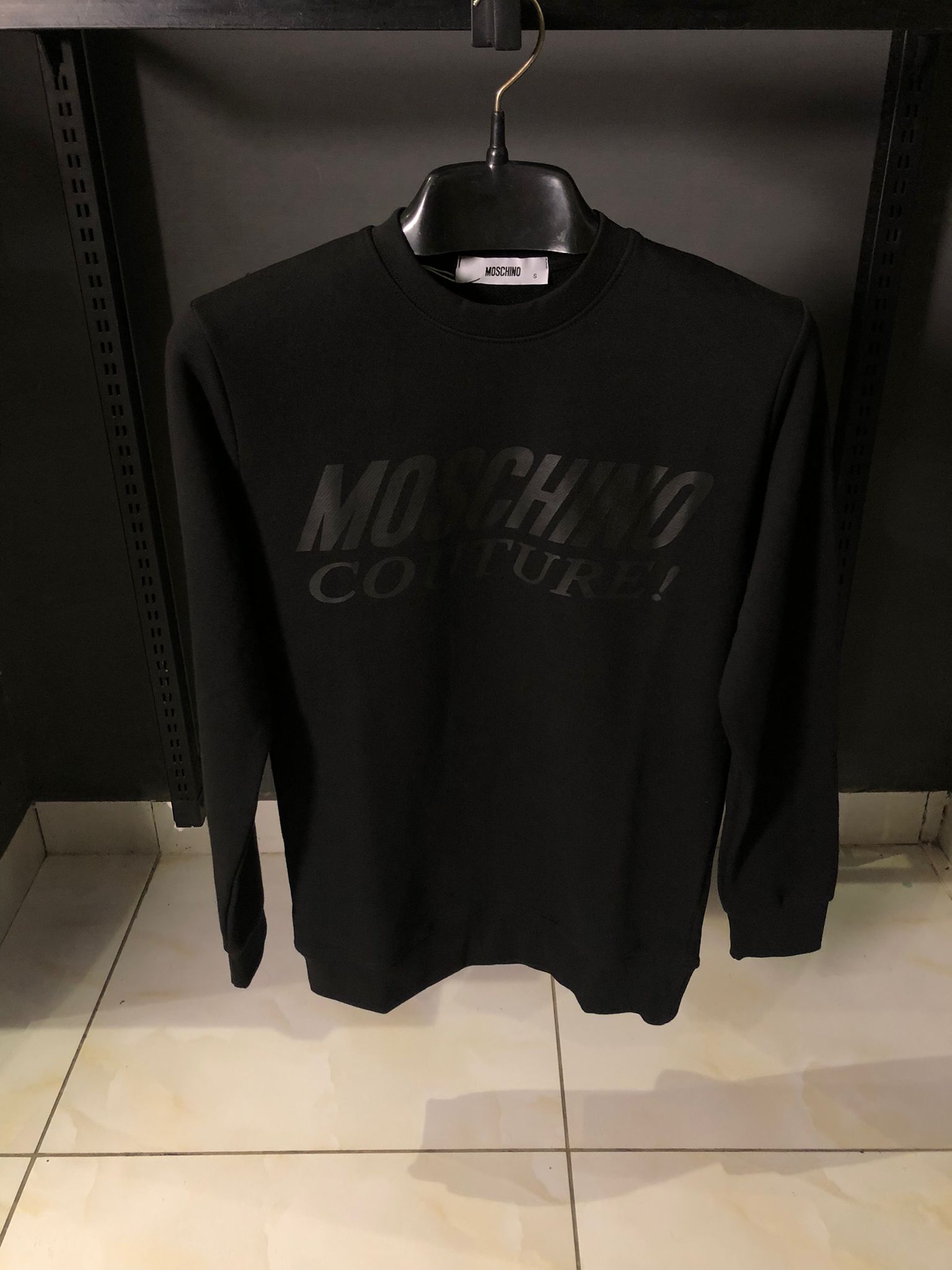Mos Black Sweatshirt with Printed Logo