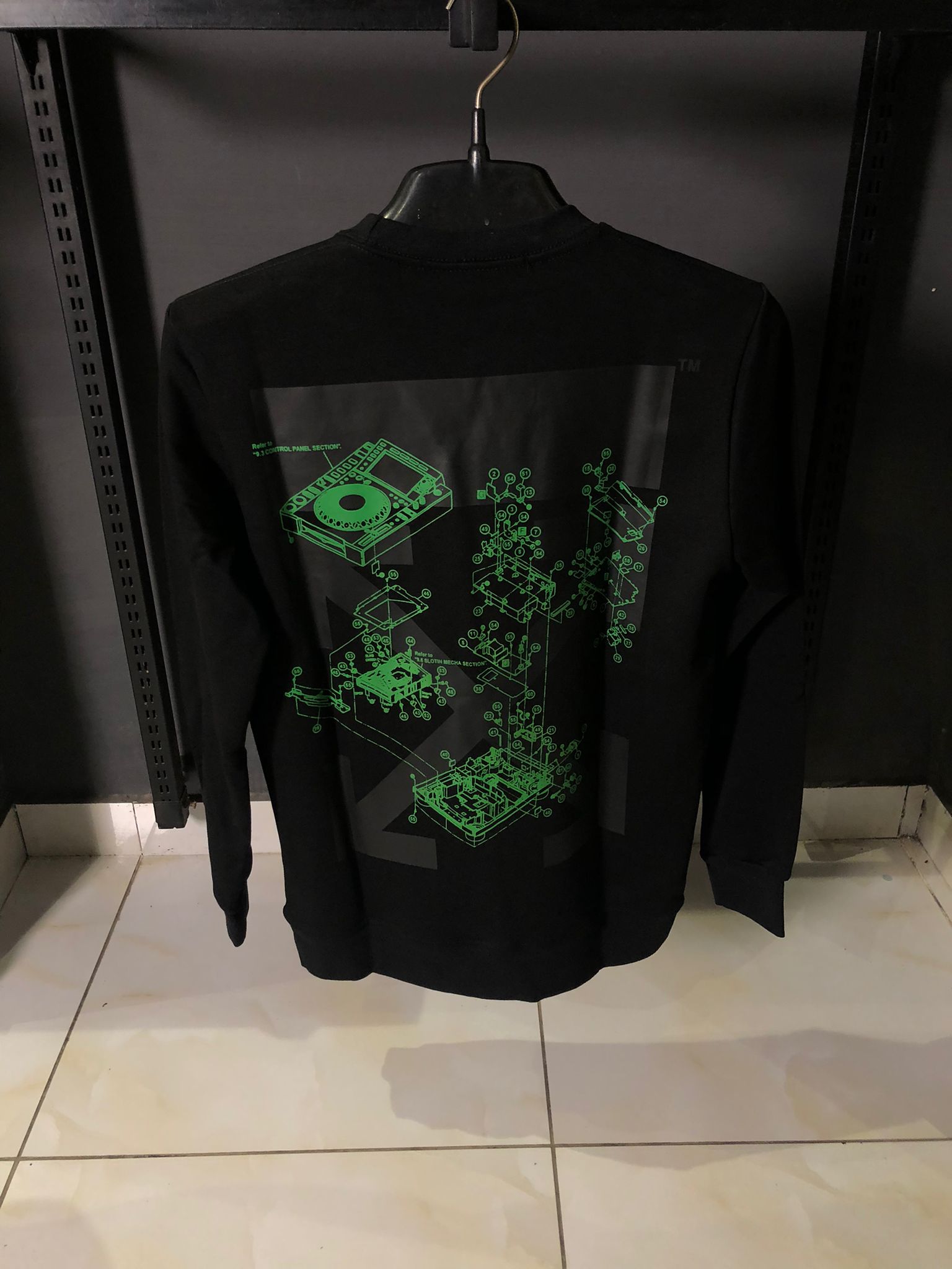 OFFW Incompiuto Black Sweatshirt - Image 2