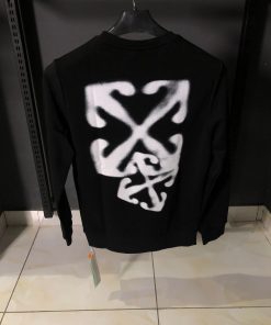Alternative view of OFFW Faded Logo Print Sweatshirt with Cross on Back
