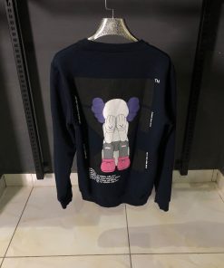 Alternative view of OFFW BLUE SWEAT SHIRT PURPLE KAWS PRINT