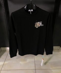 OFFW Black Sweatshirt with Multicolored Gloves