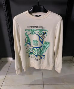 Louis V Intarsia Graphic Sweatshirt offwhite