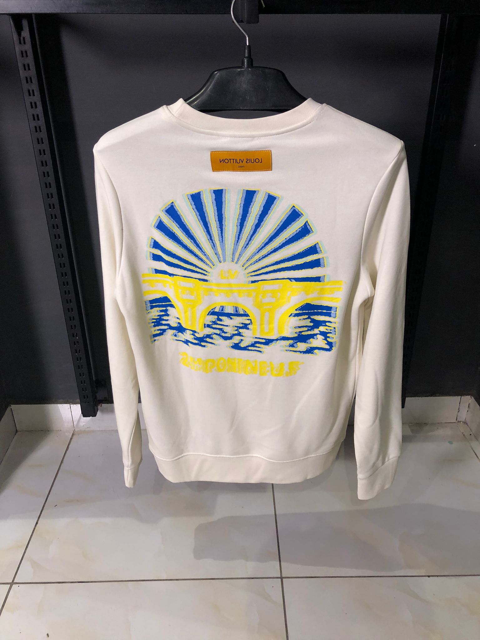 Louis V Intarsia Graphic Sweatshirt offwhite - Image 2