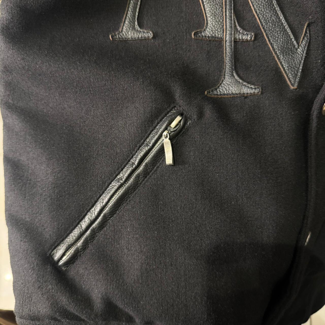 AR Leather Logo Varsity Jacket - Image 6