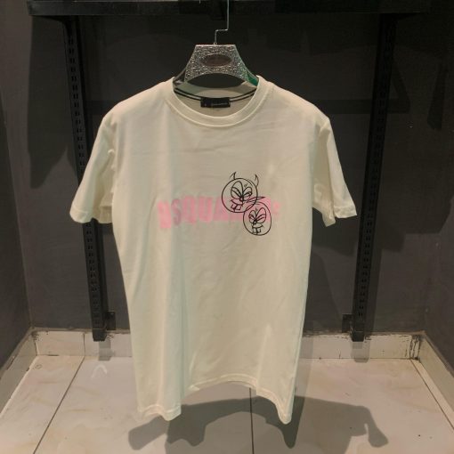 DSQ Pink letters offwhite Tshirt