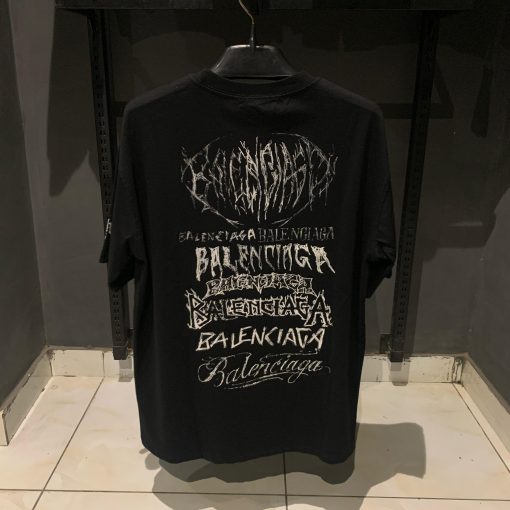 BB Oversized Printed Front Back Black T Shirt - Image 2