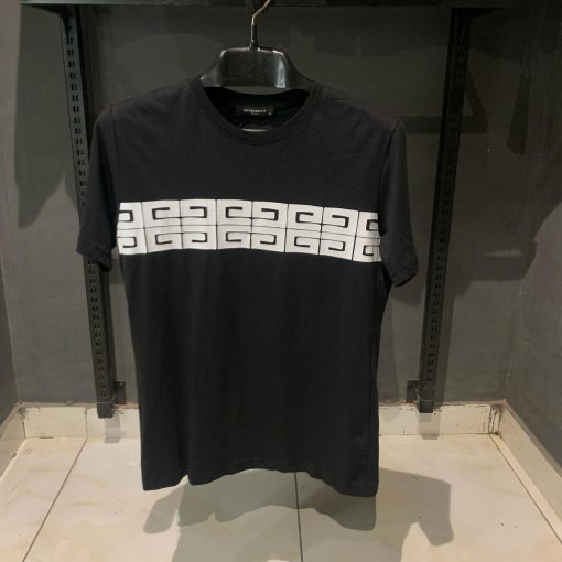 GV Striped Black Tshirt with Back Logo