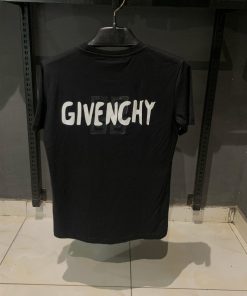 Alternative view of GV Striped Black Tshirt with Back Logo
