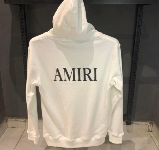 AR offwhite hoodie front black logo and back letters - Image 2