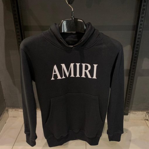 AR Black Hoodie with AMIRI Letters