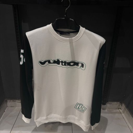 Louis V OffWhite Sweatshirt with Black Sleeves