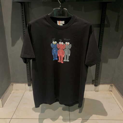 OFFW kaws printing black tshirt