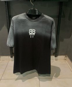 BB Oversized Grey Black Faded Cotton T Shirt