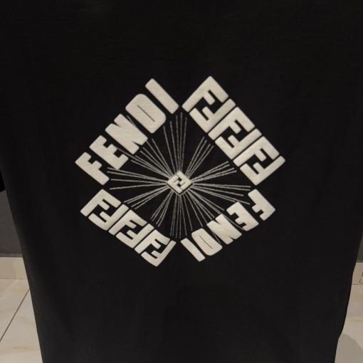 FF Black T Shirt with Square Logo - Image 2