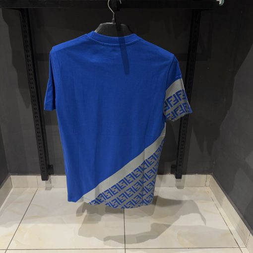 FF Blue Pattern T Shirt - Image 2